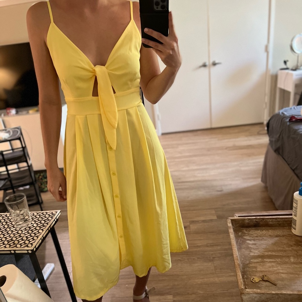 Yellow Midi Sun Dress